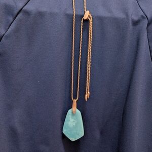 Elegant Gold and Turquoise Pendant Necklace Kendra Scott